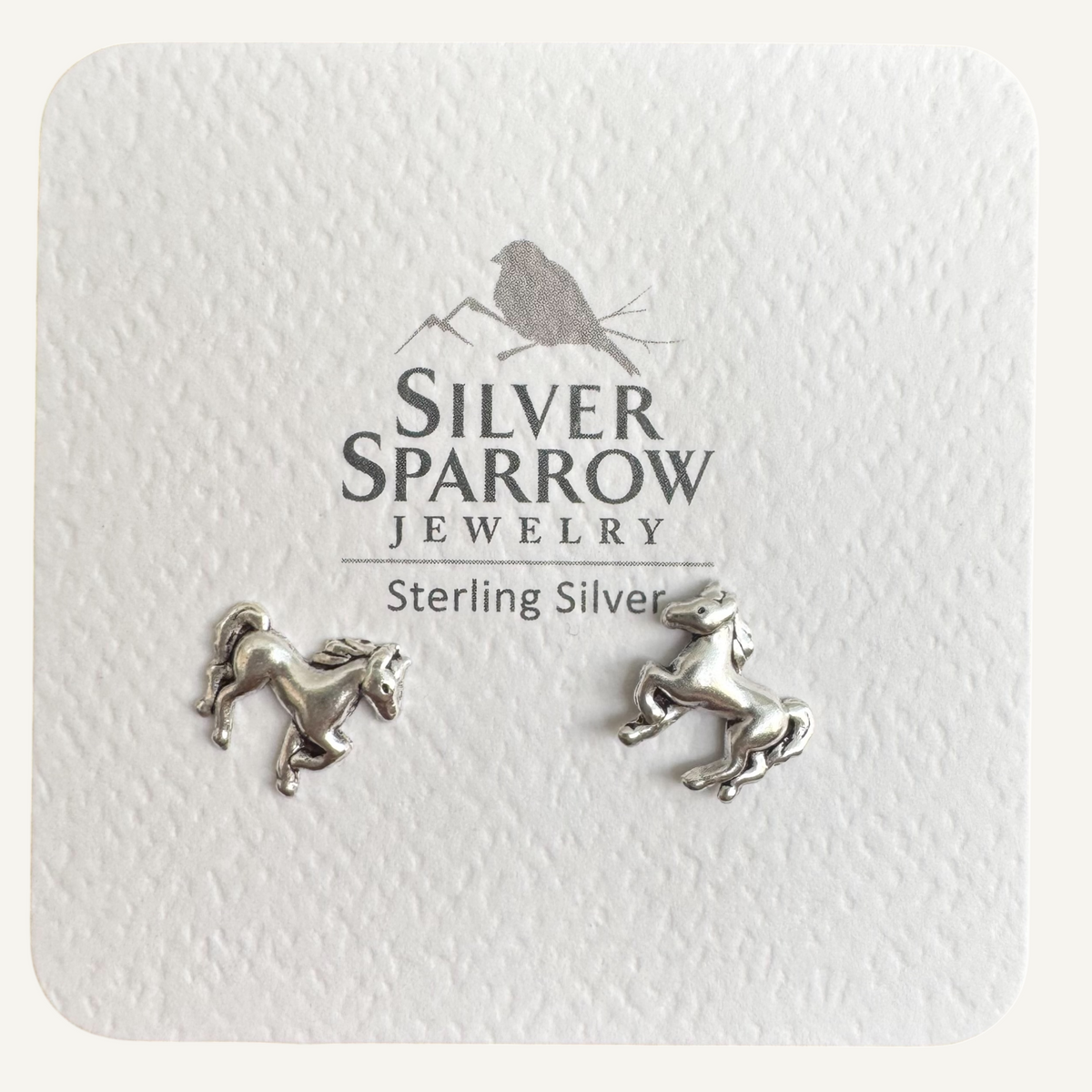 Sterling horse stud earrings