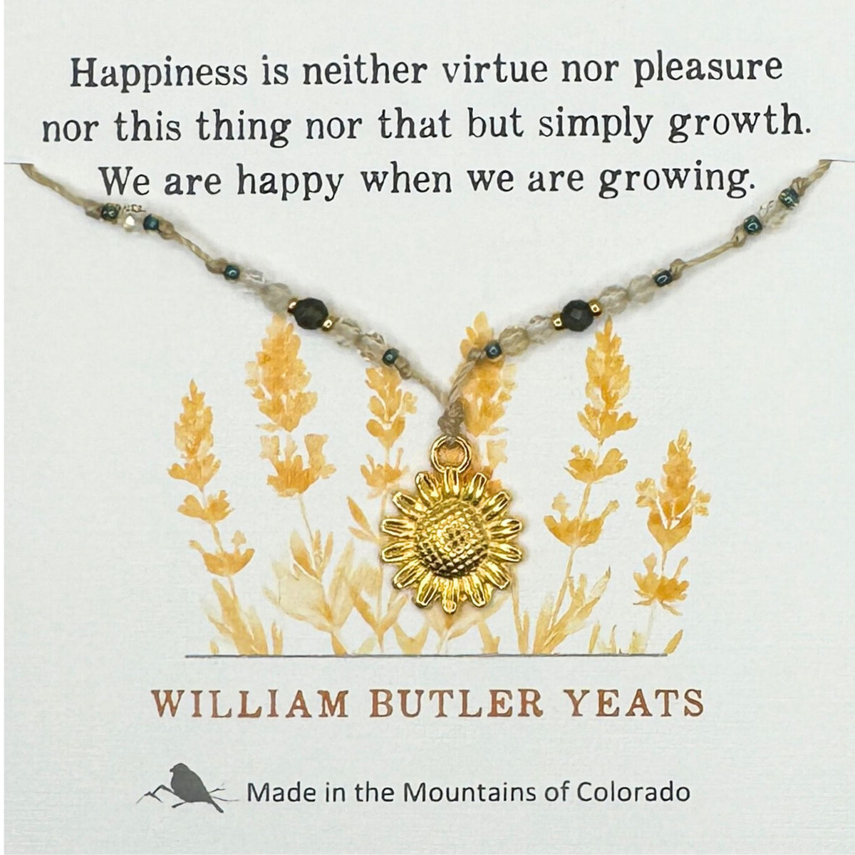 "Happiness is Growth" Necklace