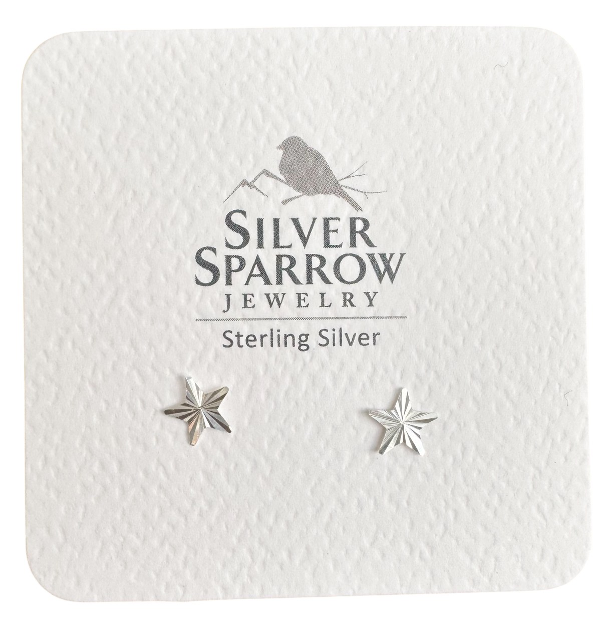 Sterling silver star stud earrings