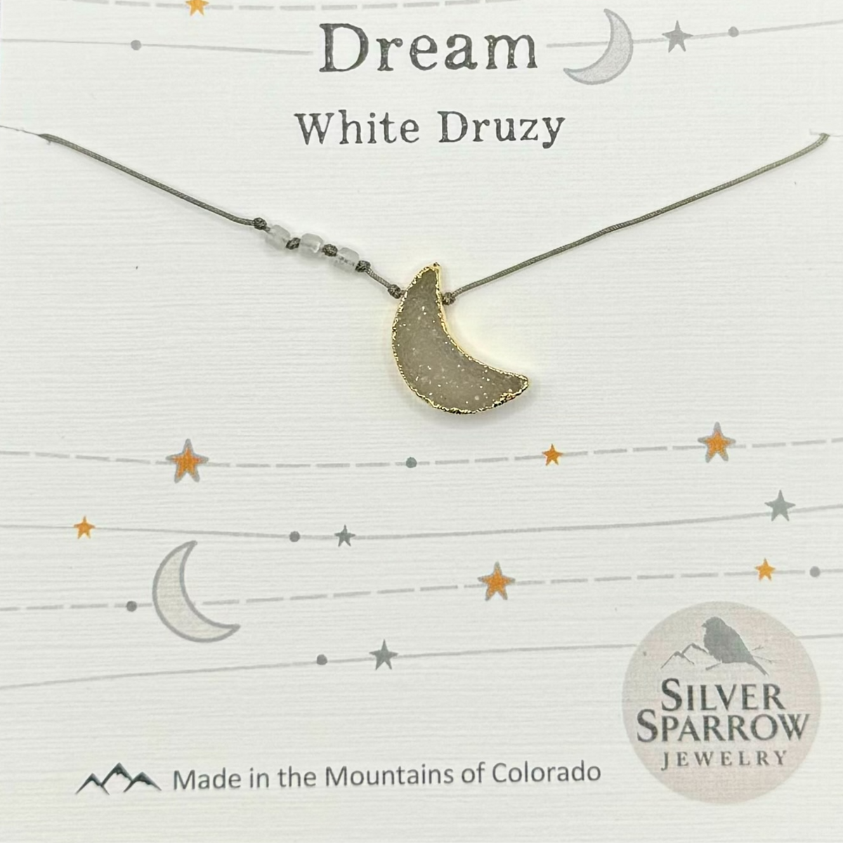 White Druzy Dream Necklace