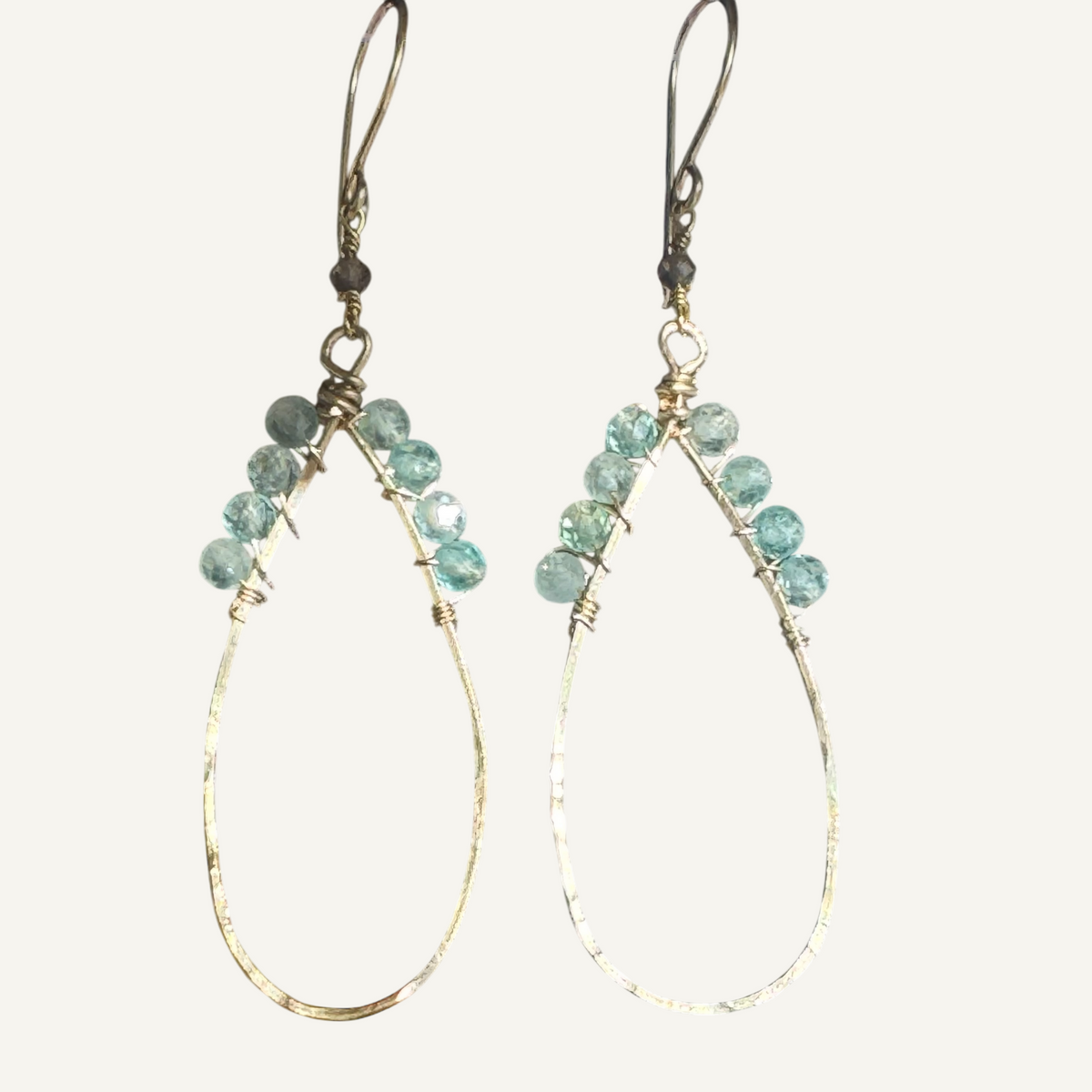 Gold filled earrings with Apatite