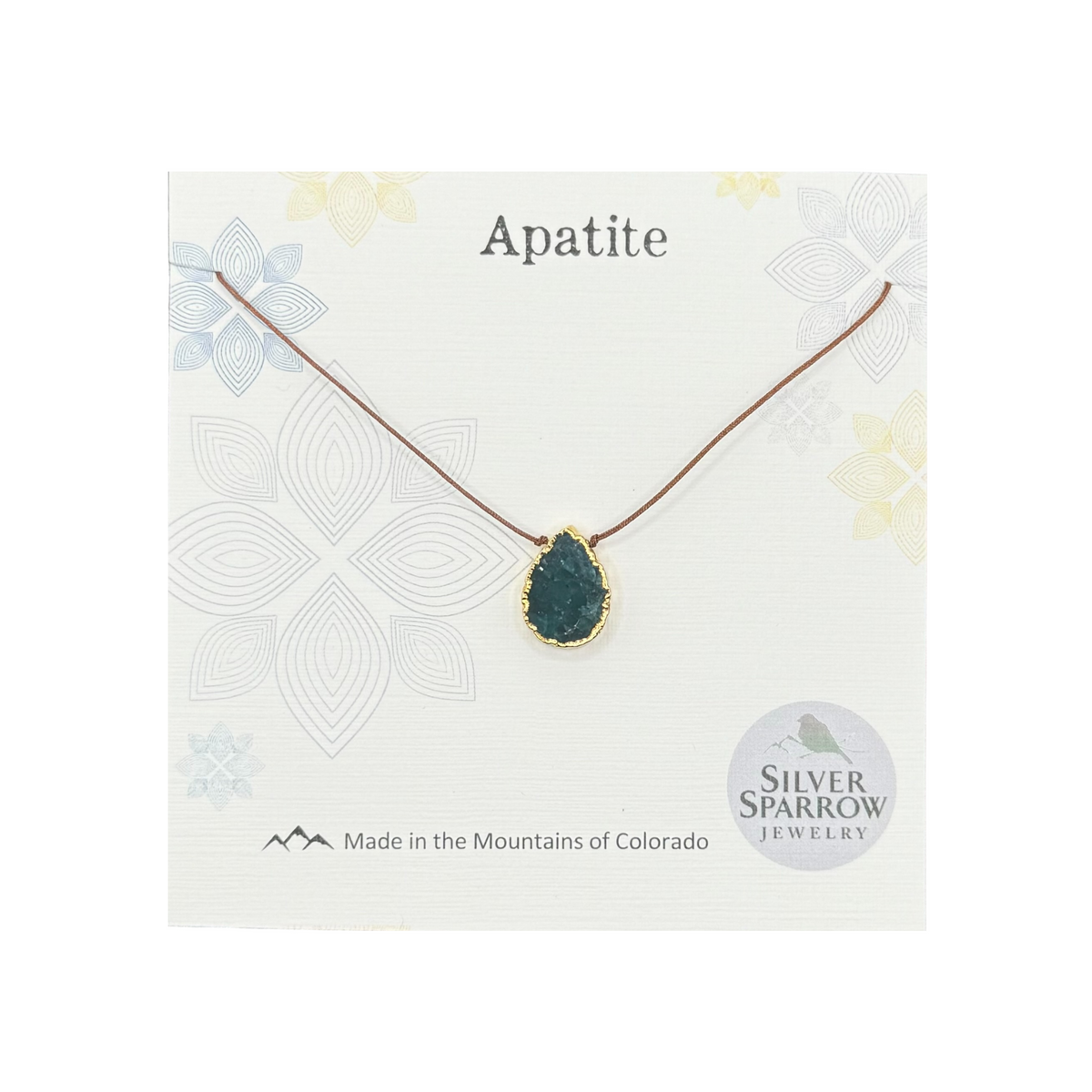 Apatite Gold Drop Necklace