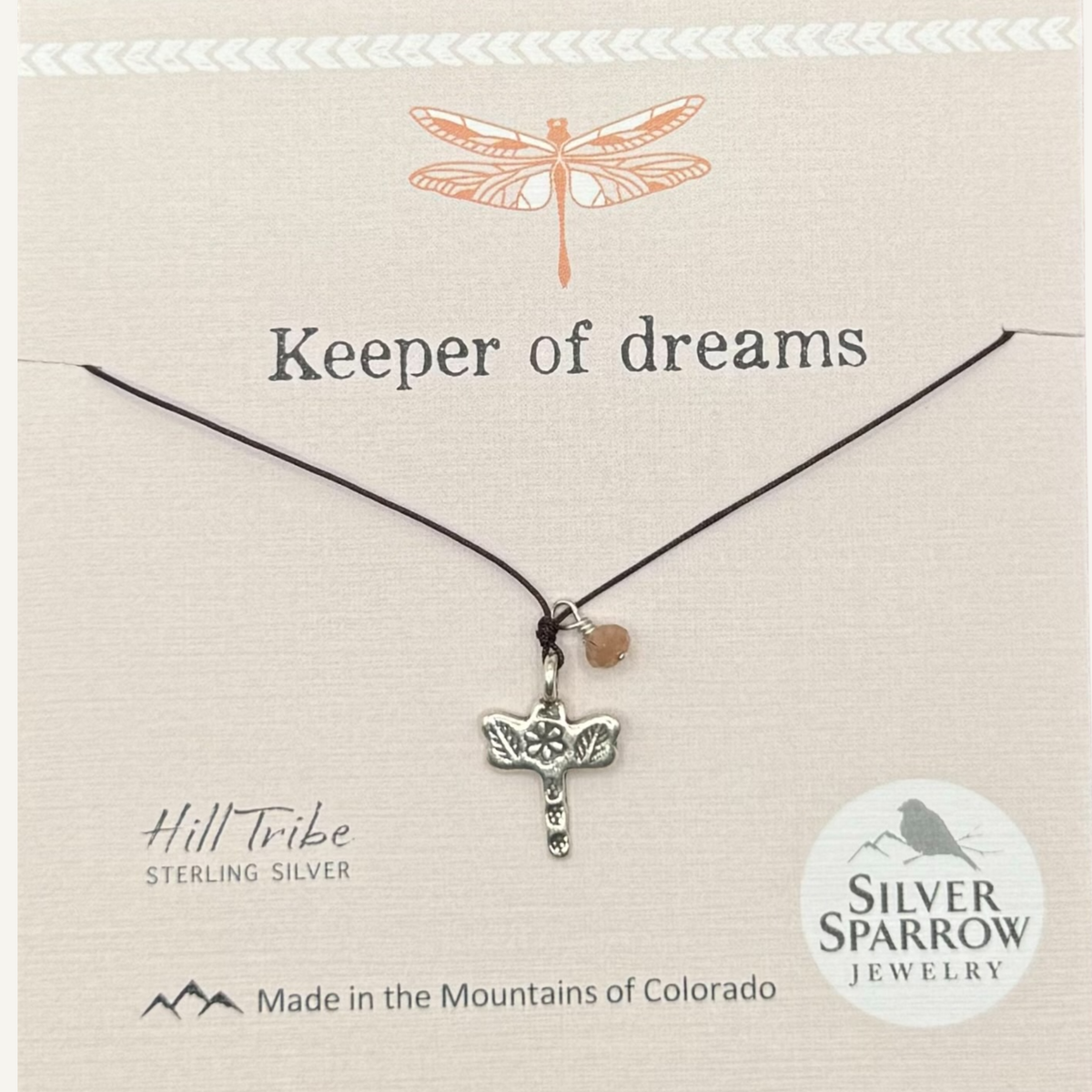 Keeper of dreams, dragonfly necklace