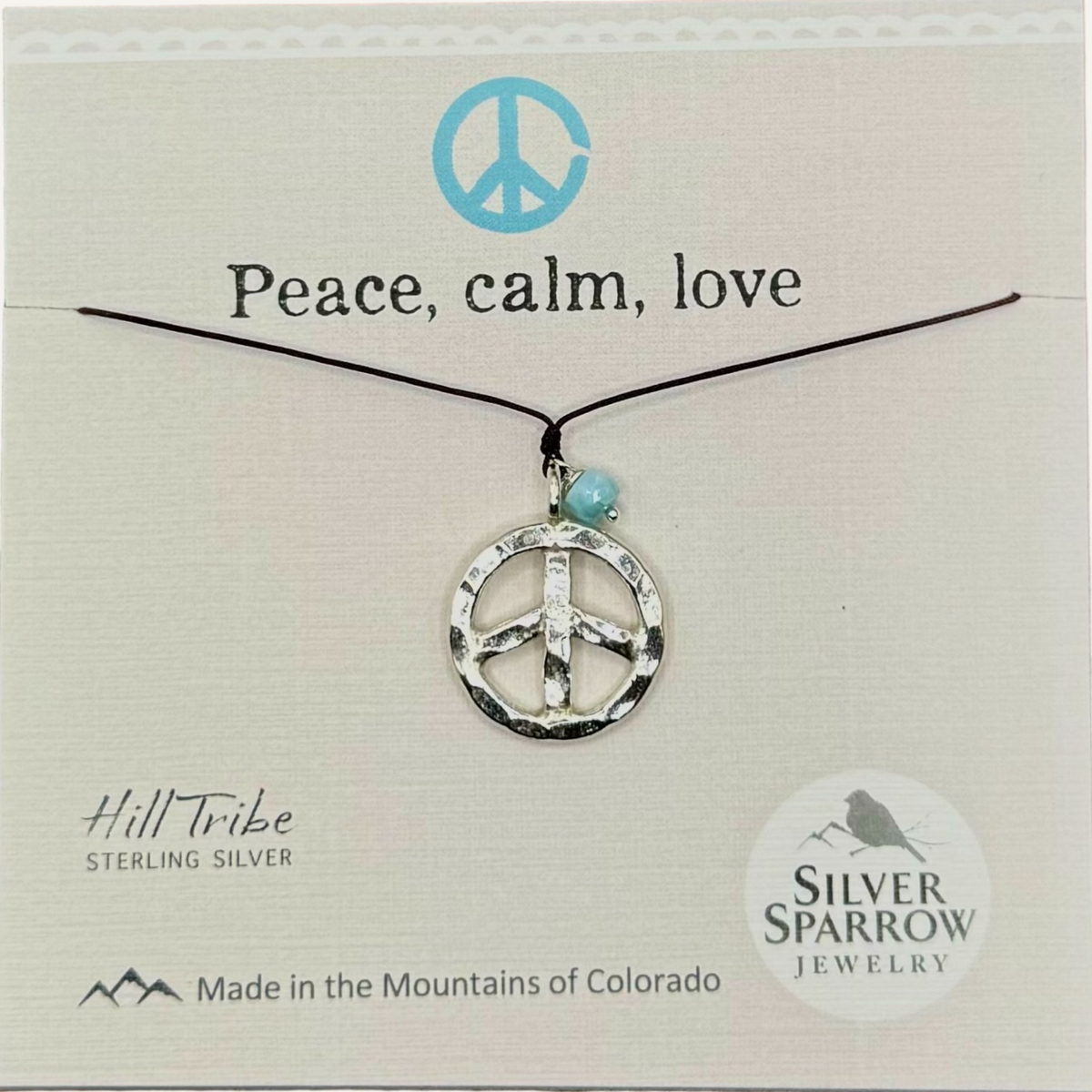 Peace, calm, love necklace