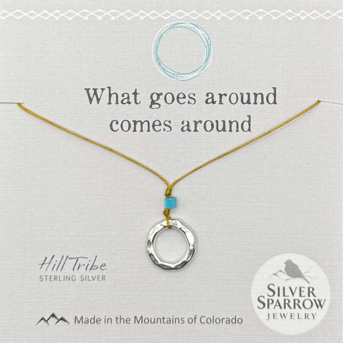 What goes around comes around necklace