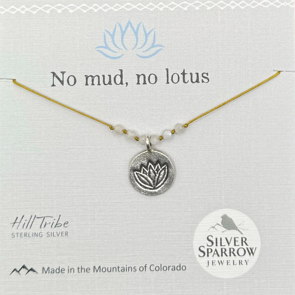 No mud, no lotus necklace