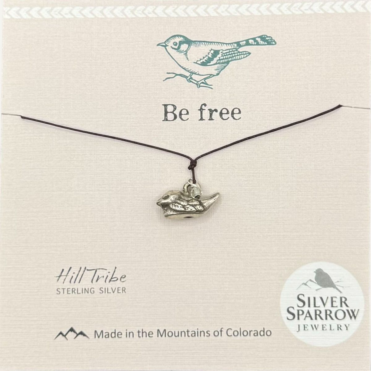 Be free, bird necklace