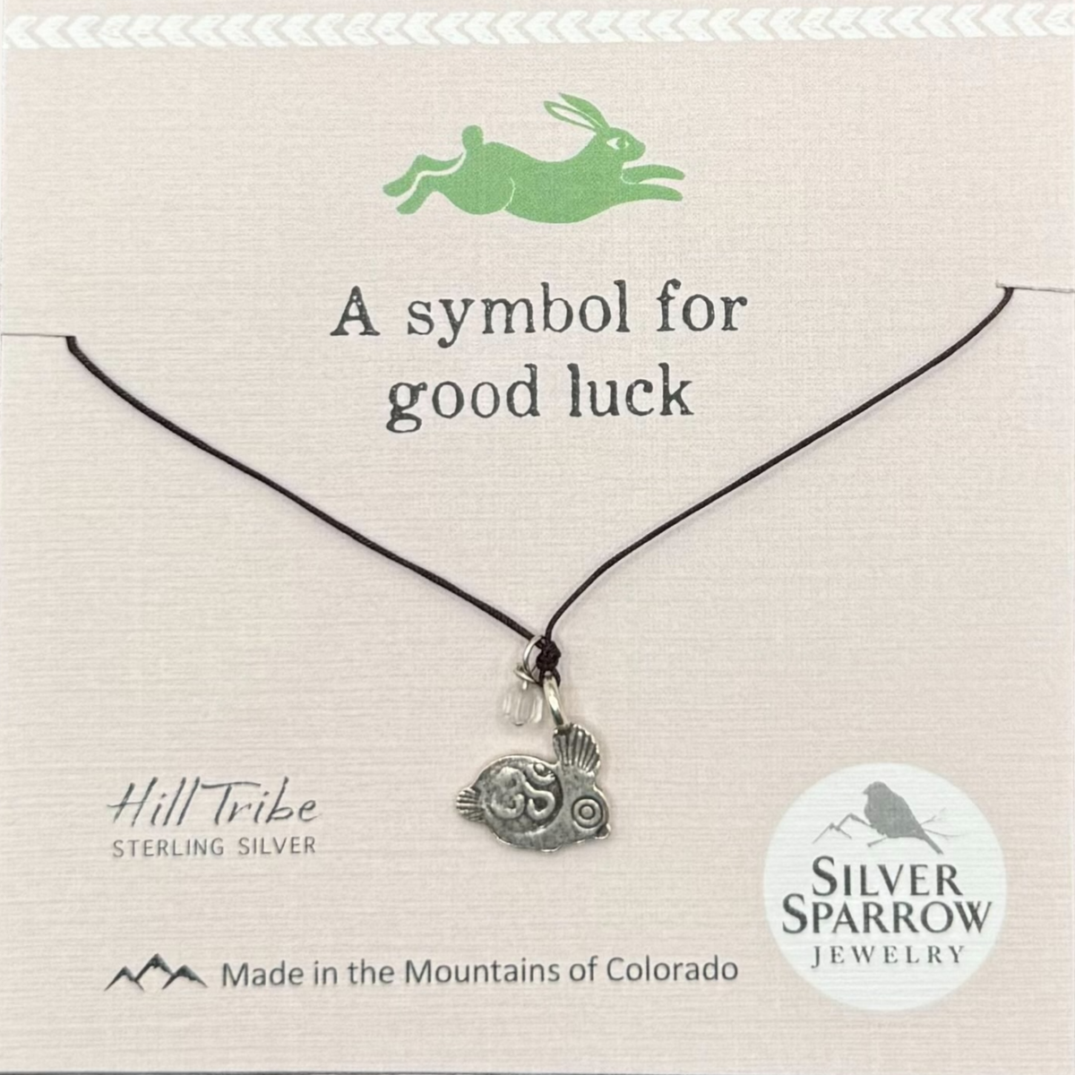 The rabbit , A symbol for good luck necklace