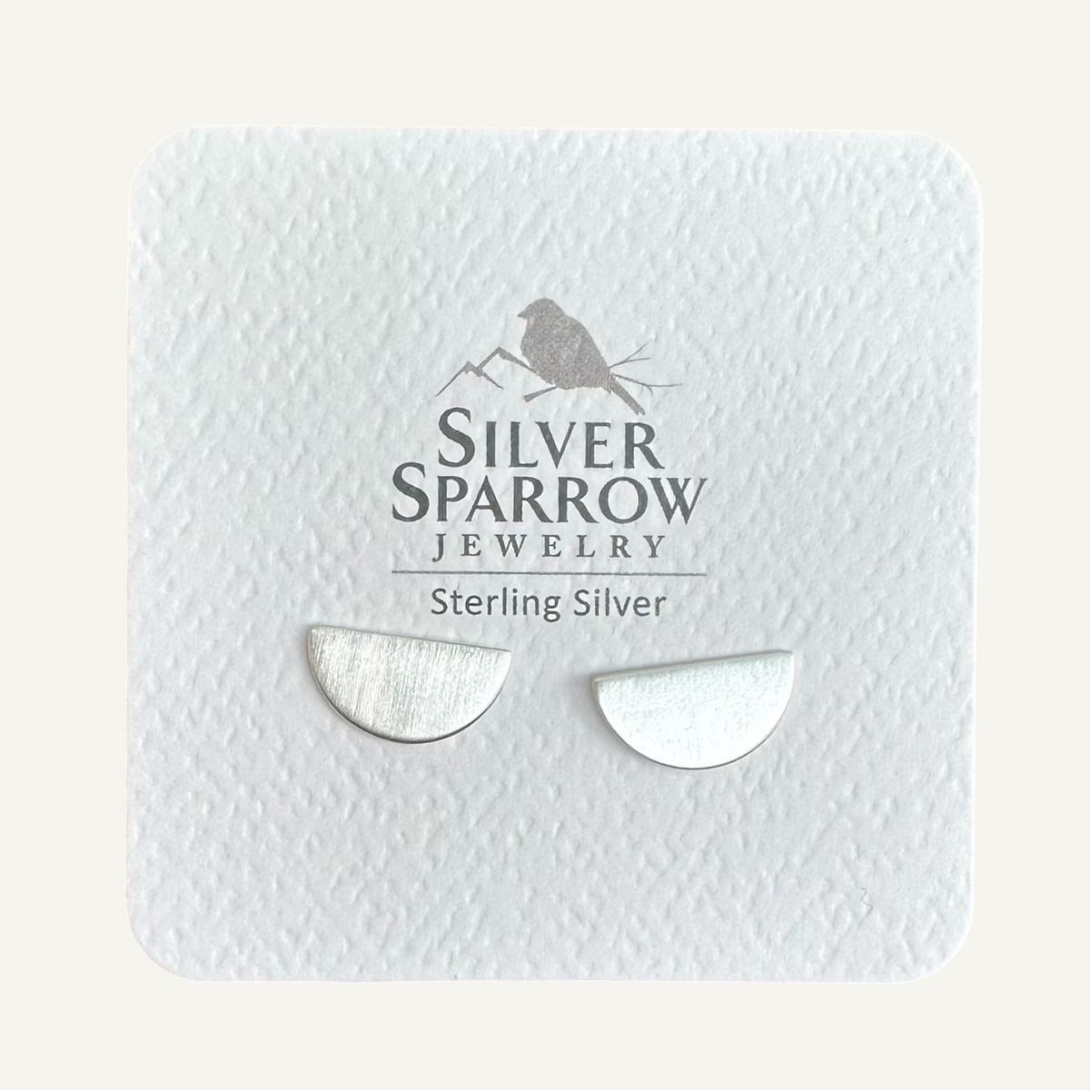 Sterling half dome earrings