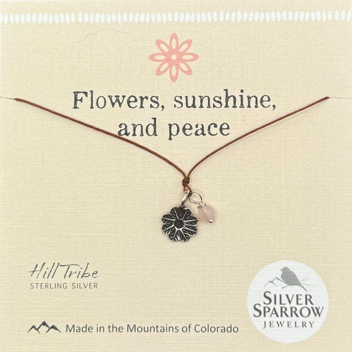 Flowers, sunshine and peace necklace