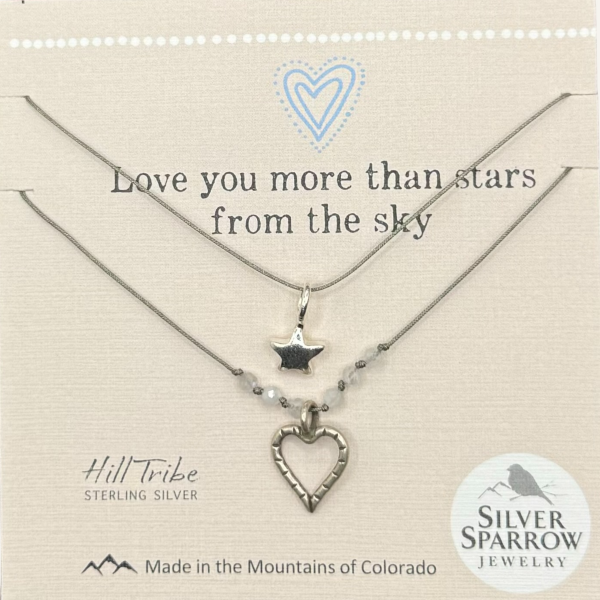 Love you more than stars from the sky, necklace