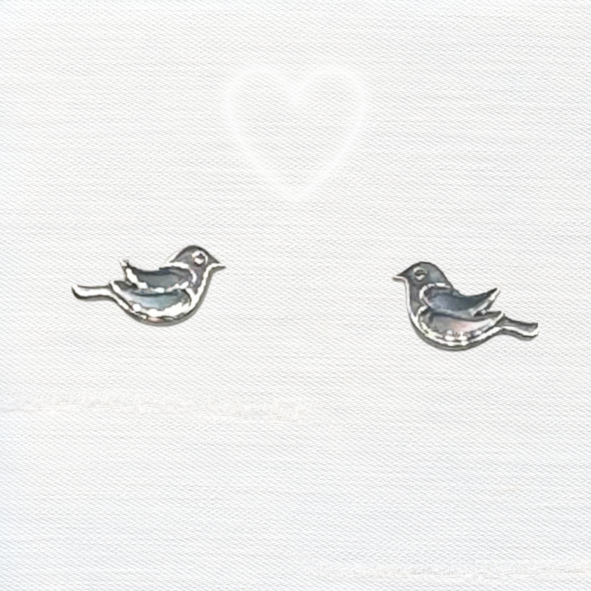 Abalone bird sterling studs