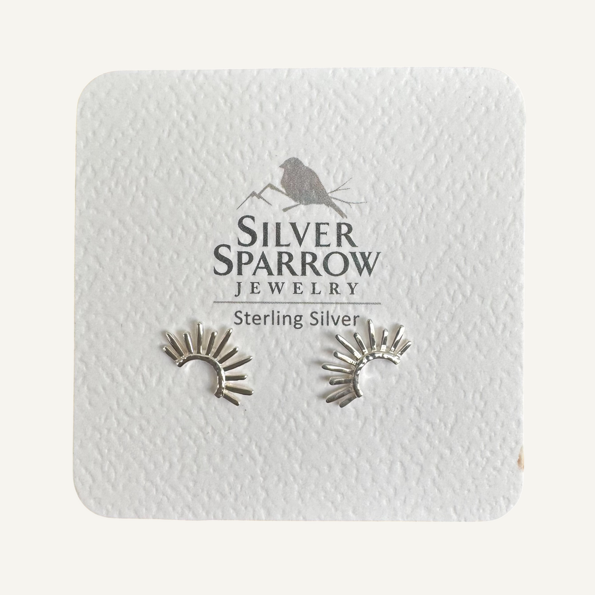 Sterling sun stud earrings