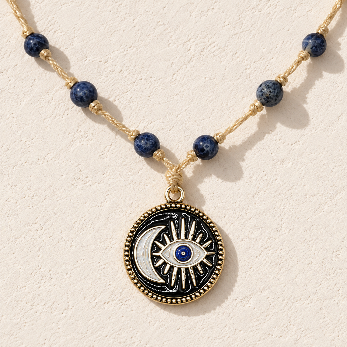 Sodalite with Evil Eye Necklace