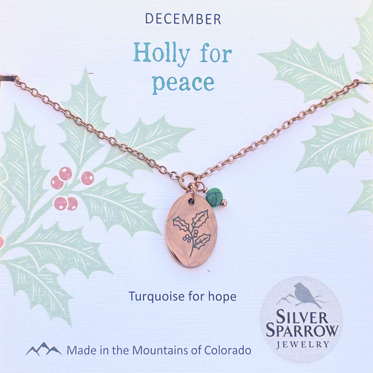 December Birth Flower Necklace