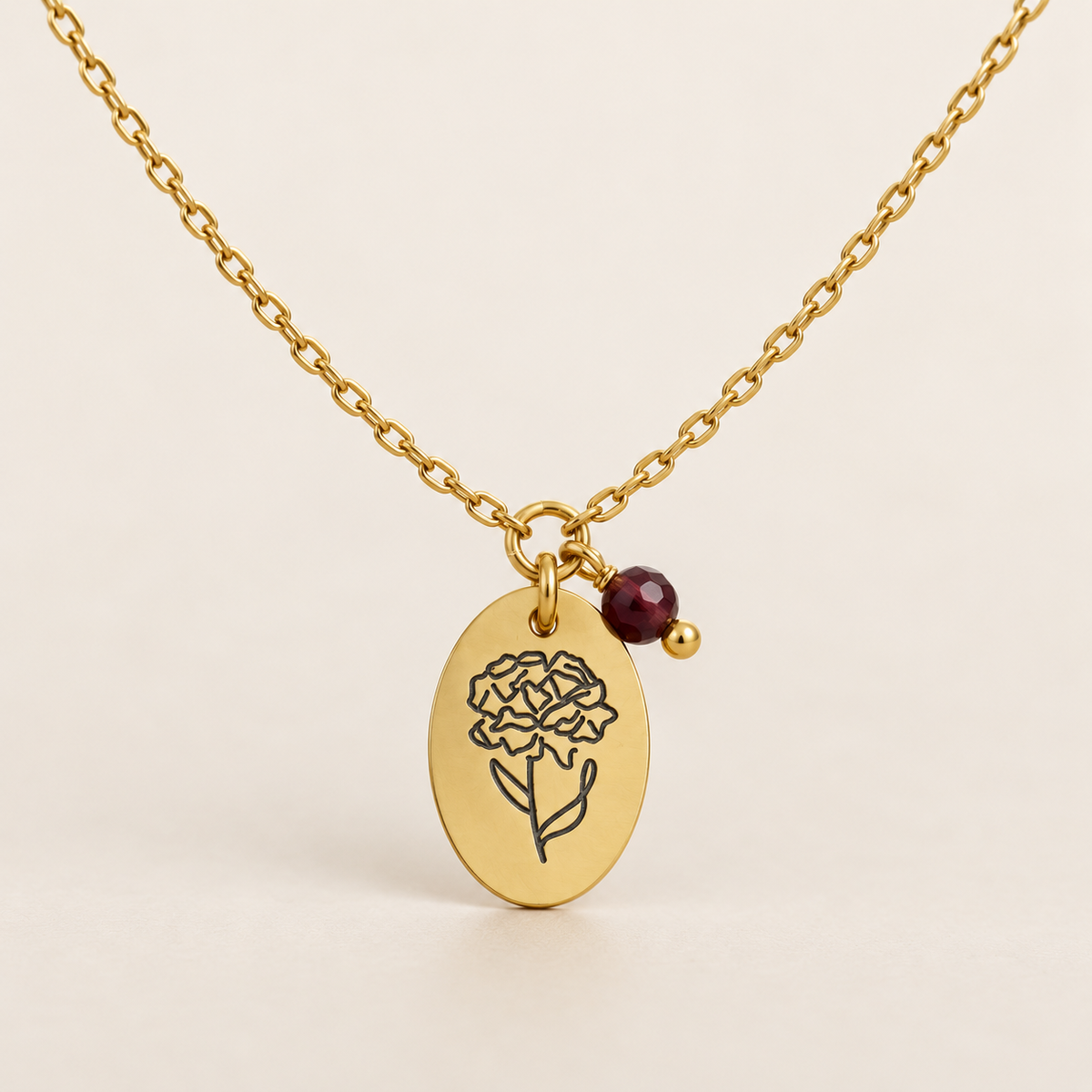 January Birth Flower Necklace