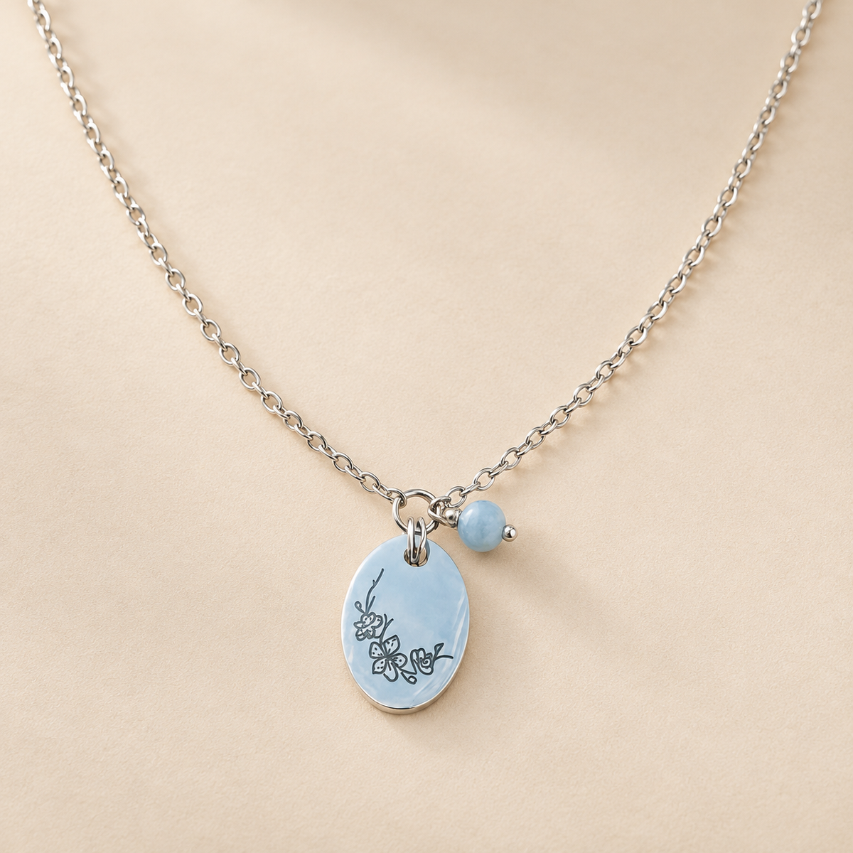 March Birth Flower Necklace