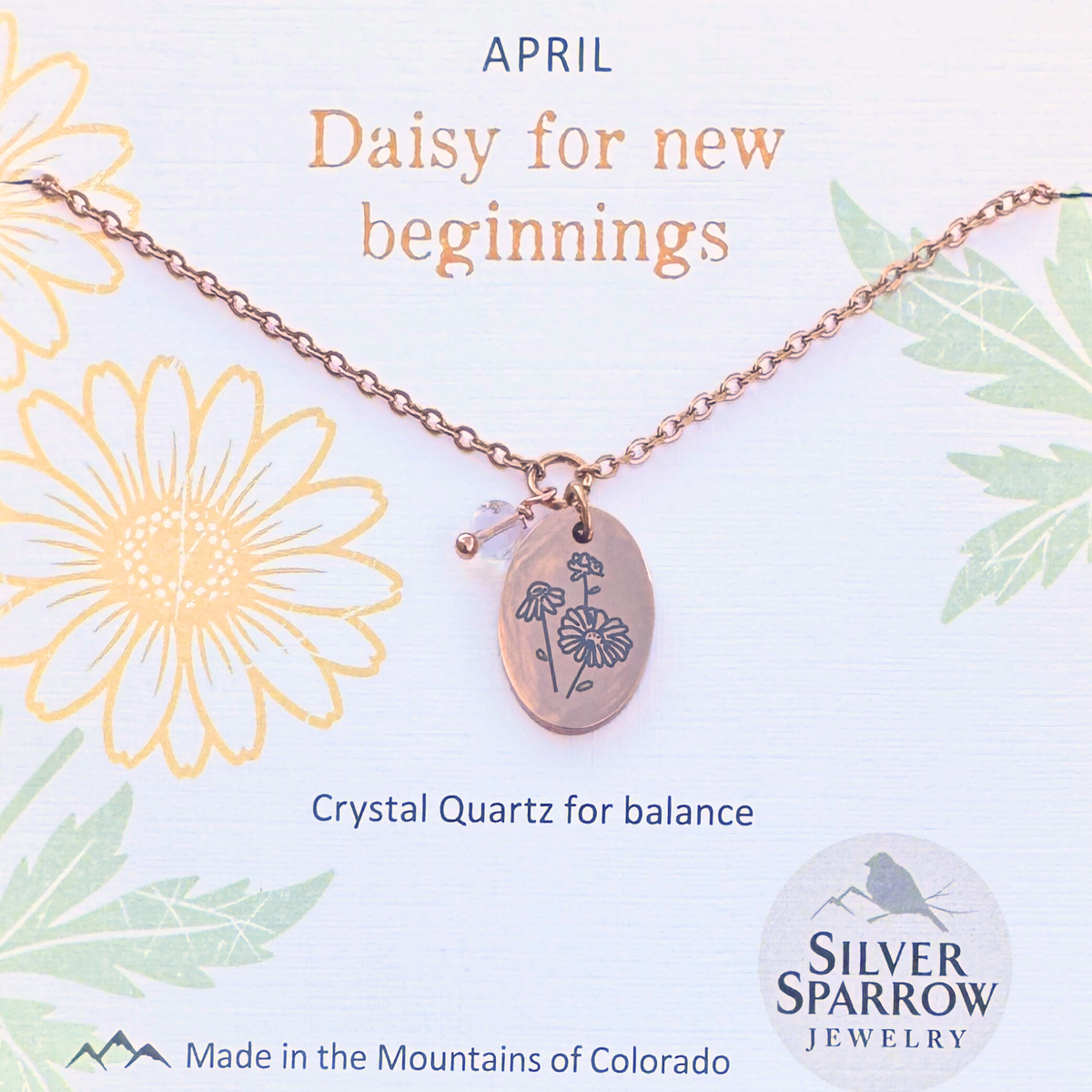 April Birth Flower Necklace
