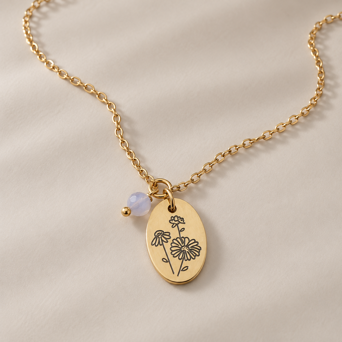 April Birth Flower Necklace