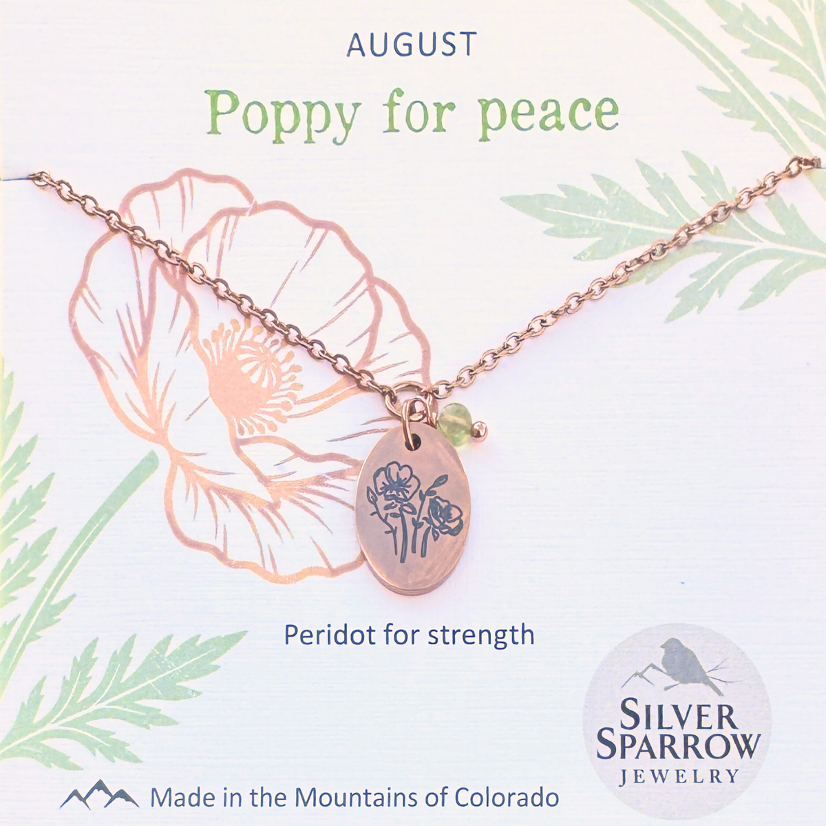 August Birth Flower Necklace