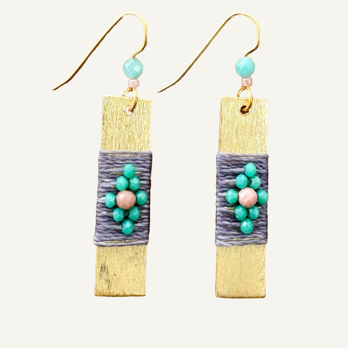 Woven rectangle turquoise mix