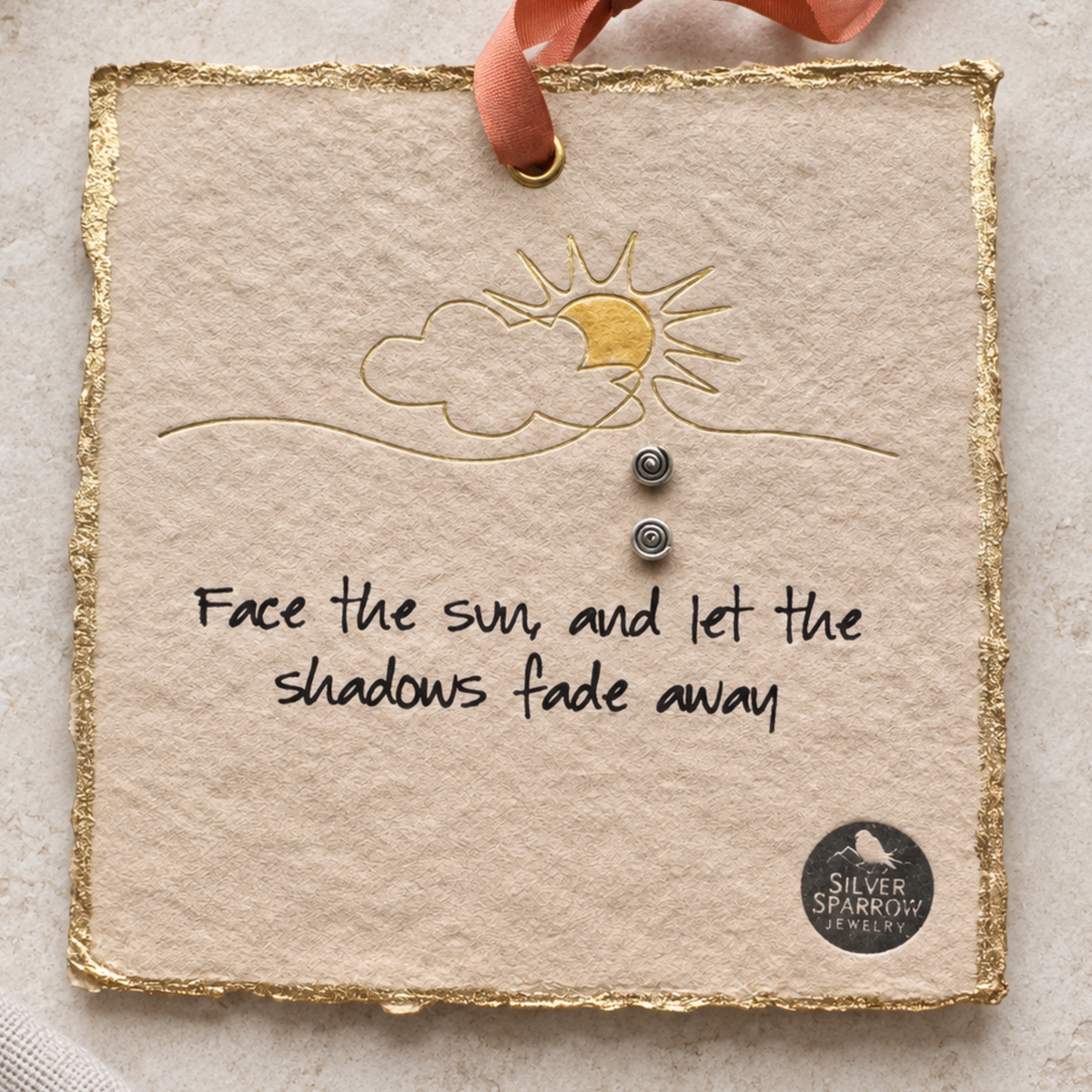 Spiral sun sterling stud earrings