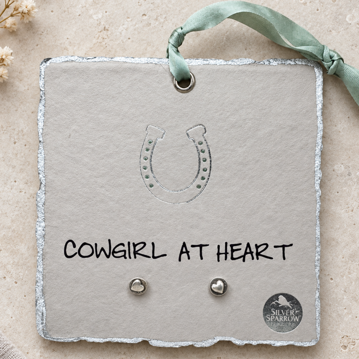 Cowgirl at heart, sterling stud earrings