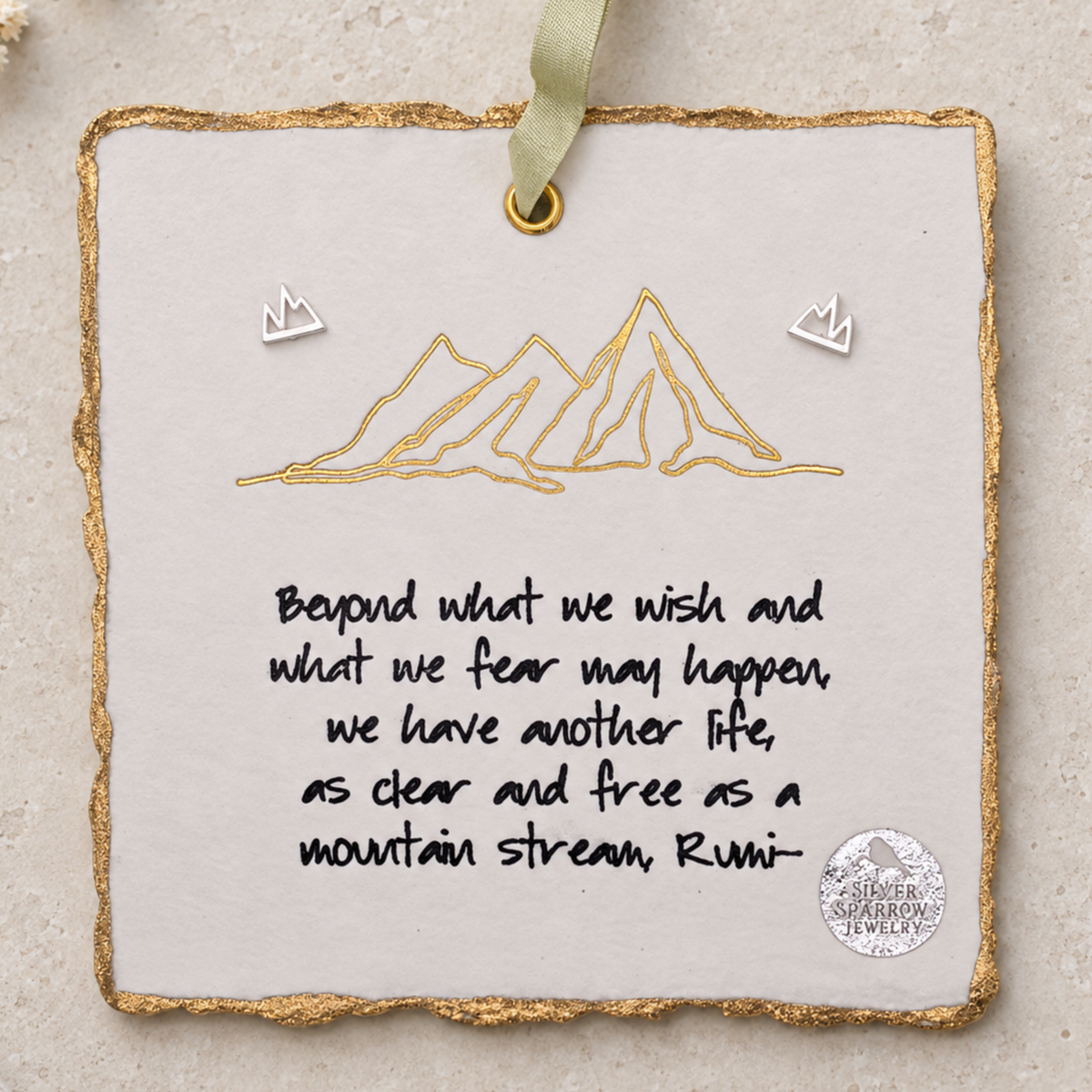 Sterling mountain peak stud earrings