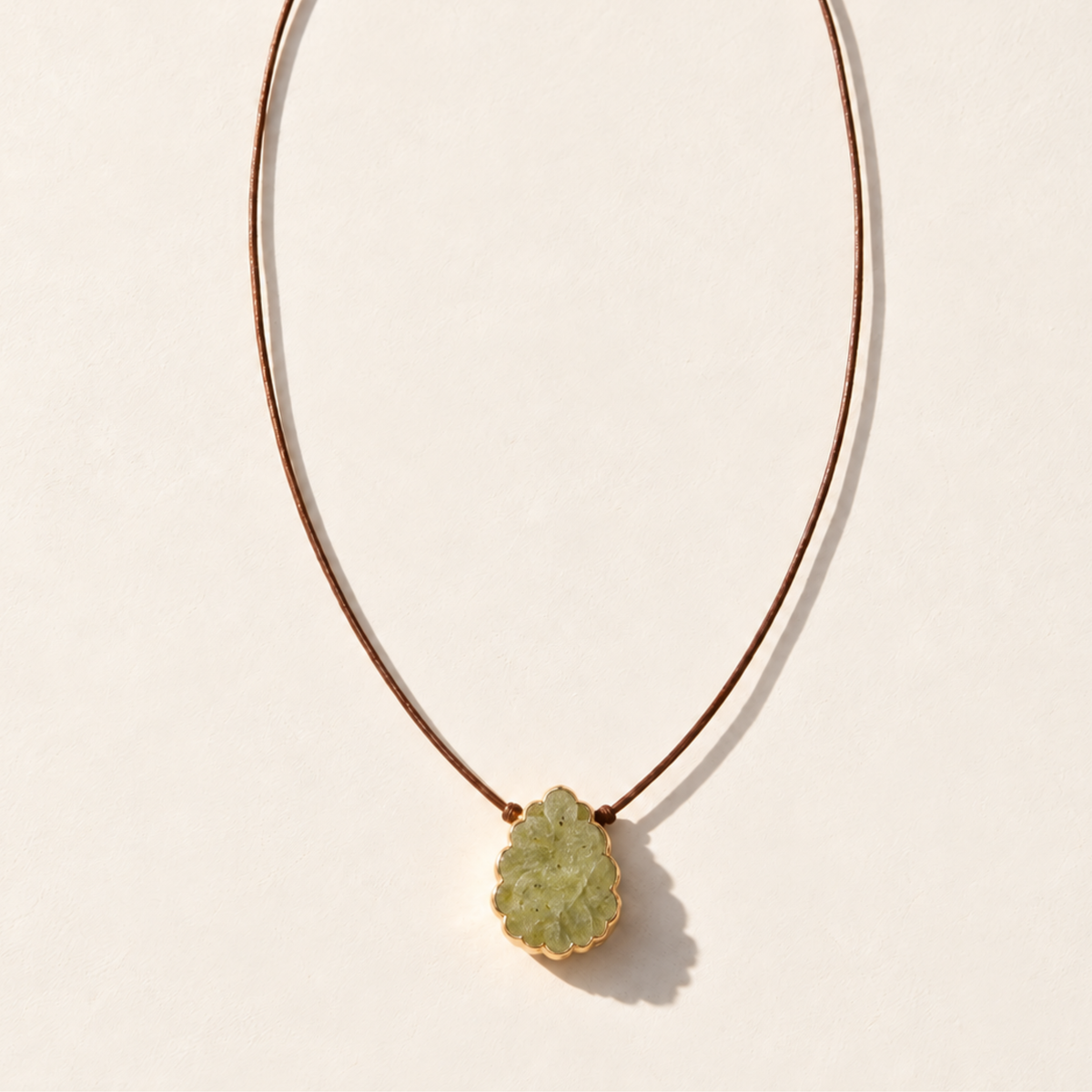 Peridot Gold Drop Necklace