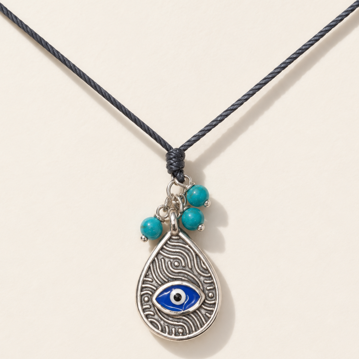 Turquoise with Evil Eye Necklace