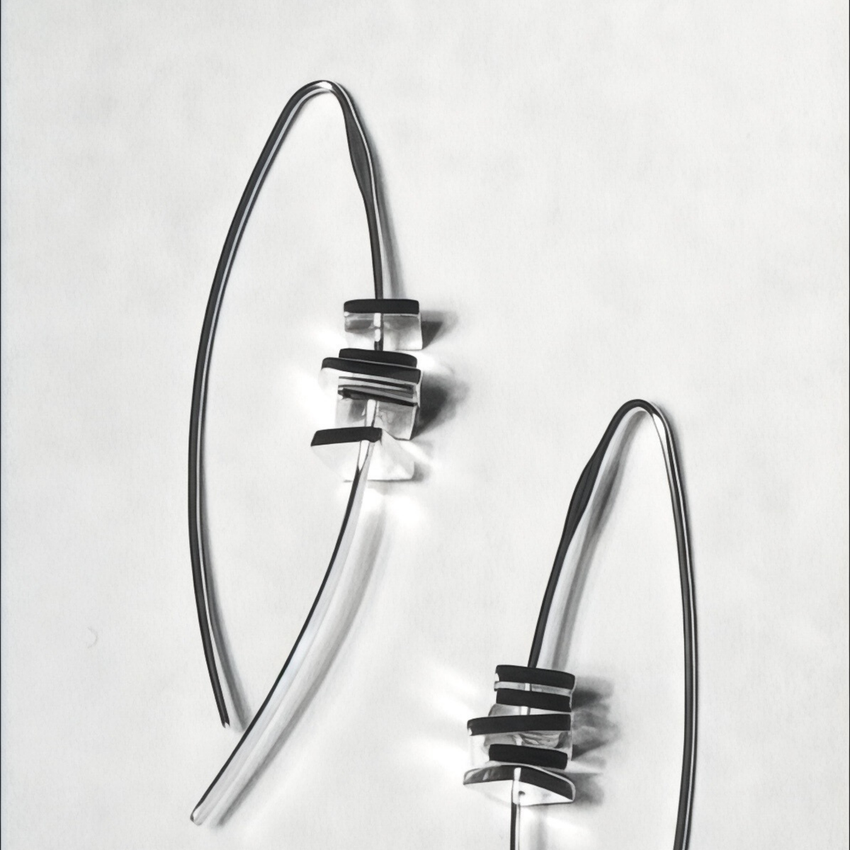 Sterling Geometric Statement Earrings