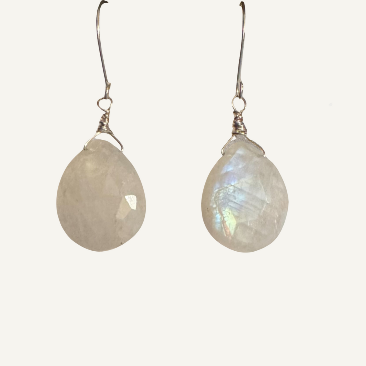 Moonstone drop earrings
