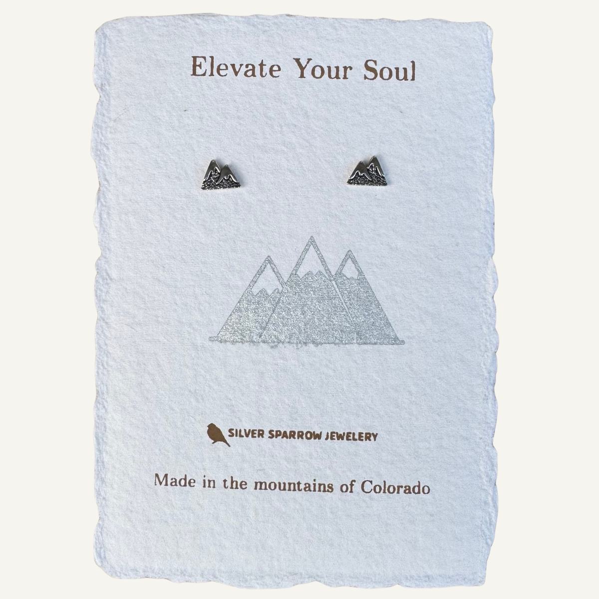 Elevate your soul, mountain stud earrings