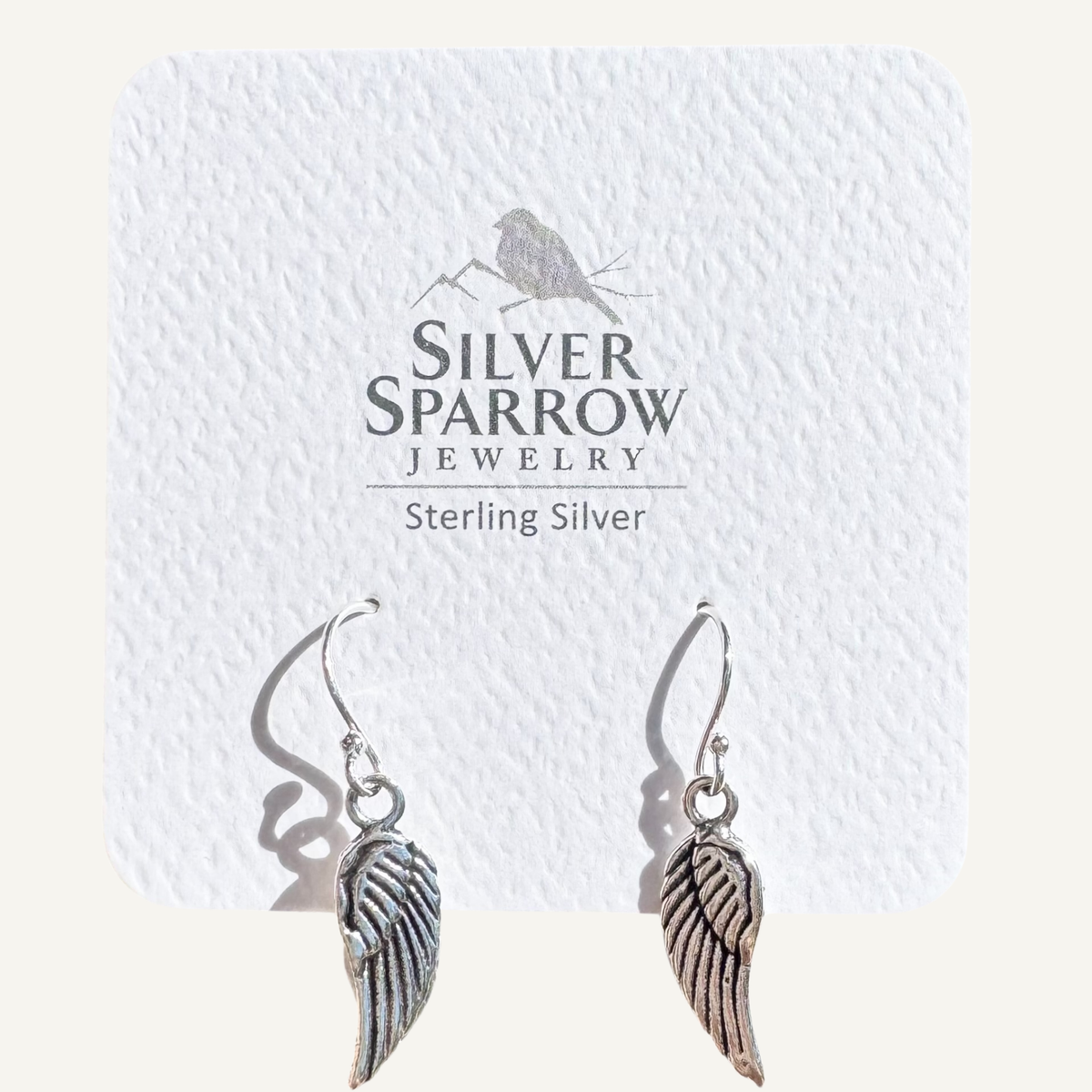 Sterling angel wing earrings