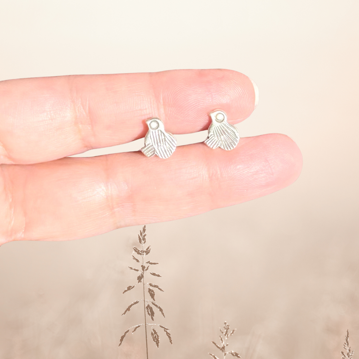 Sterling Hill Tribe tribal bird stud earrings