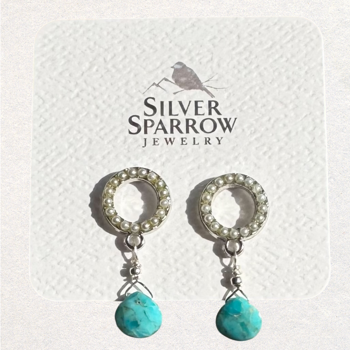 Minimal Pearl Turquoise Studs