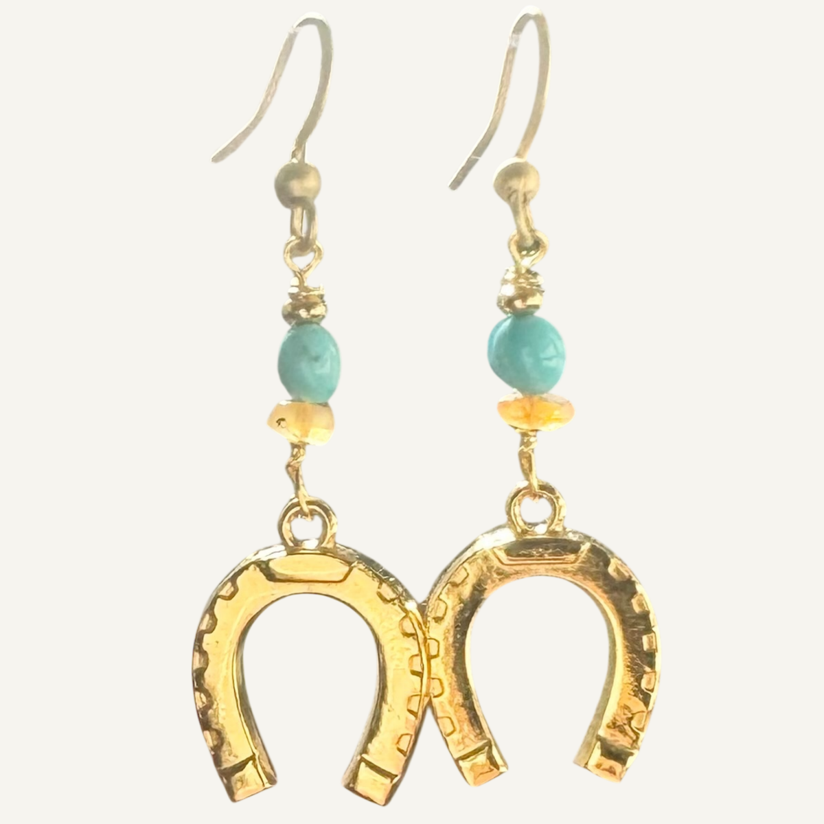 Luxe Golden Horseshoe Statement Earrings