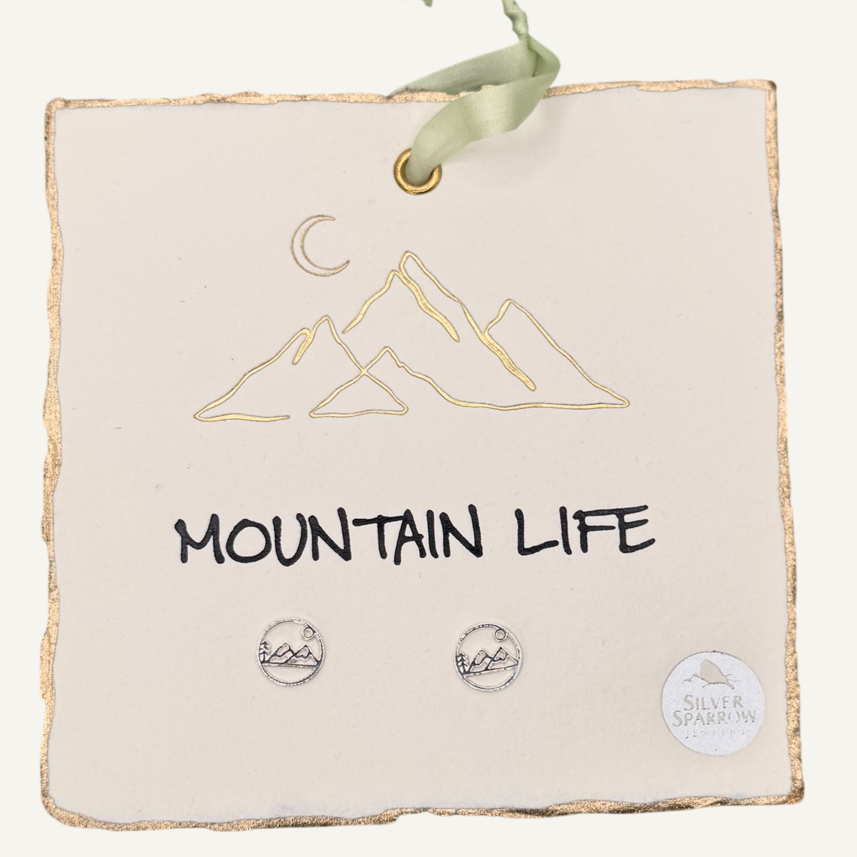 Mountain life sterling stud earrings
