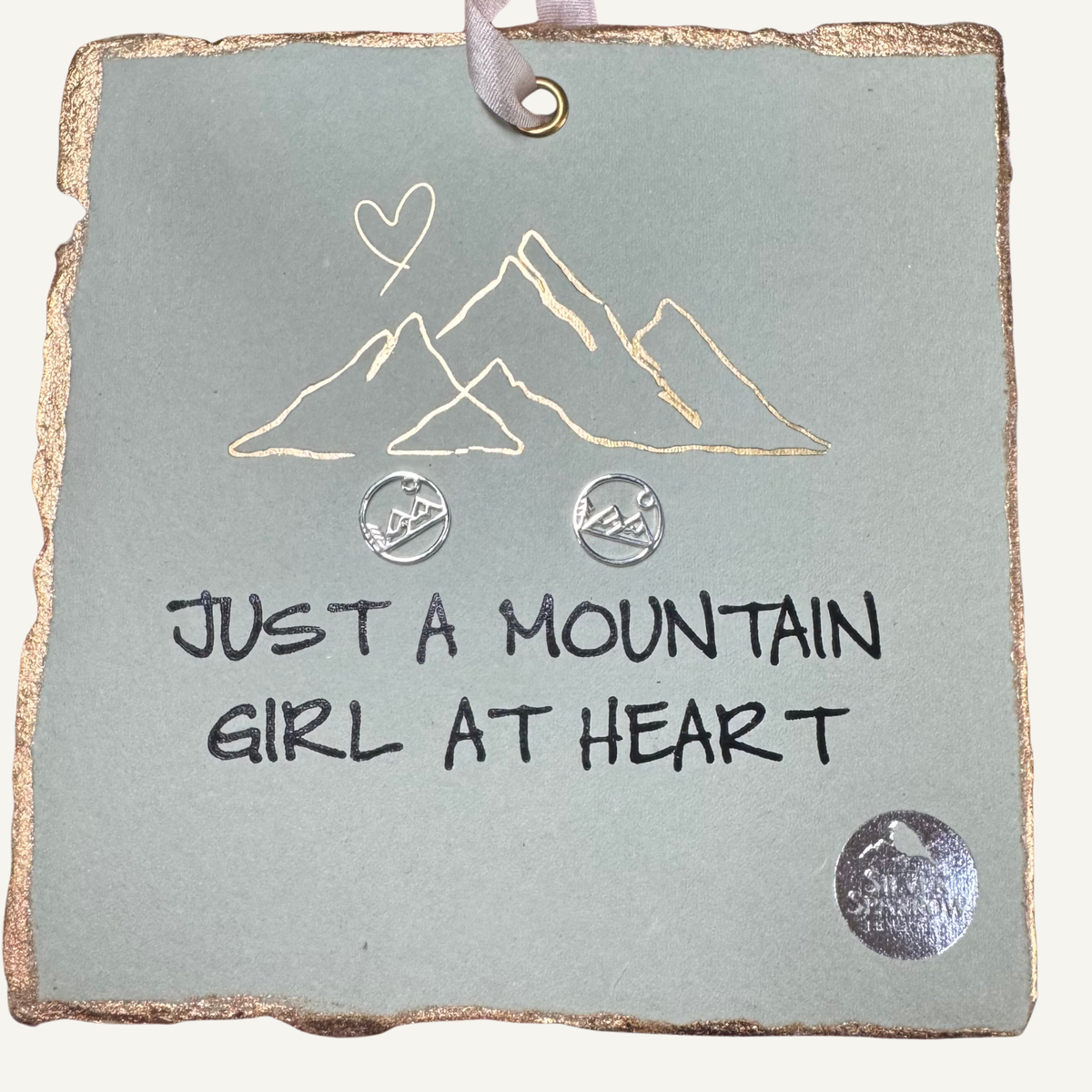 Sterling Mountain stud earrings
