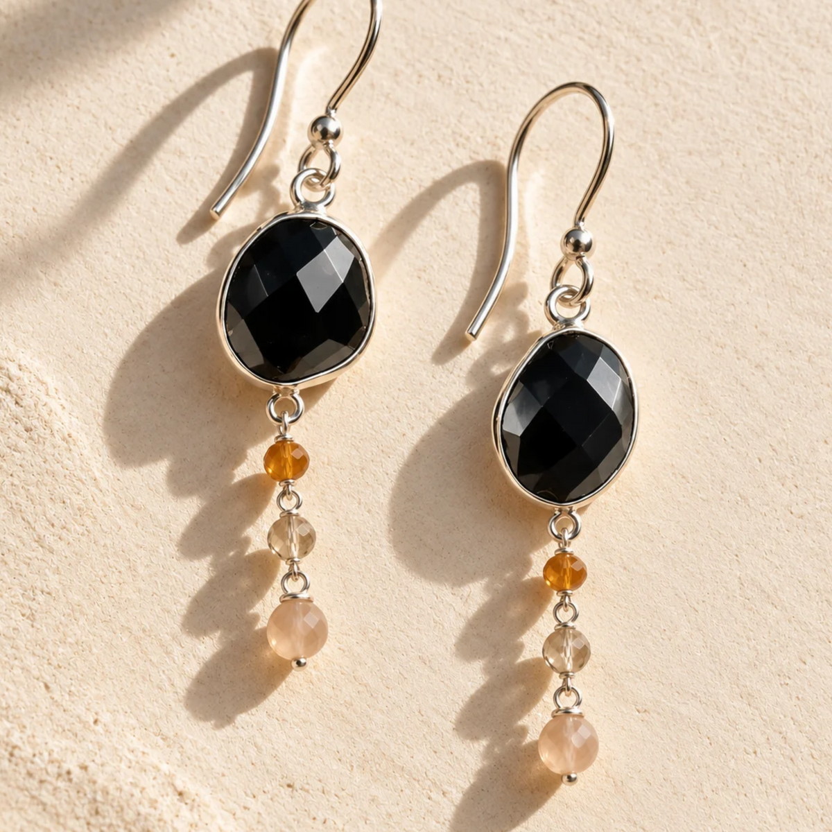 Earth & Onyx | Mixed Gemstone Drop Earring