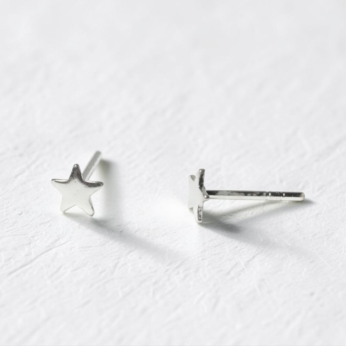 Sterling Star Stud Earrings
