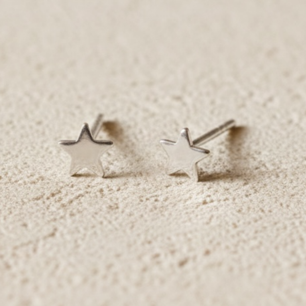 Sterling Star Stud Earrings