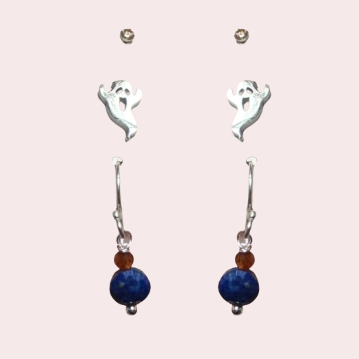Midnight haunting Halloween trio earrings