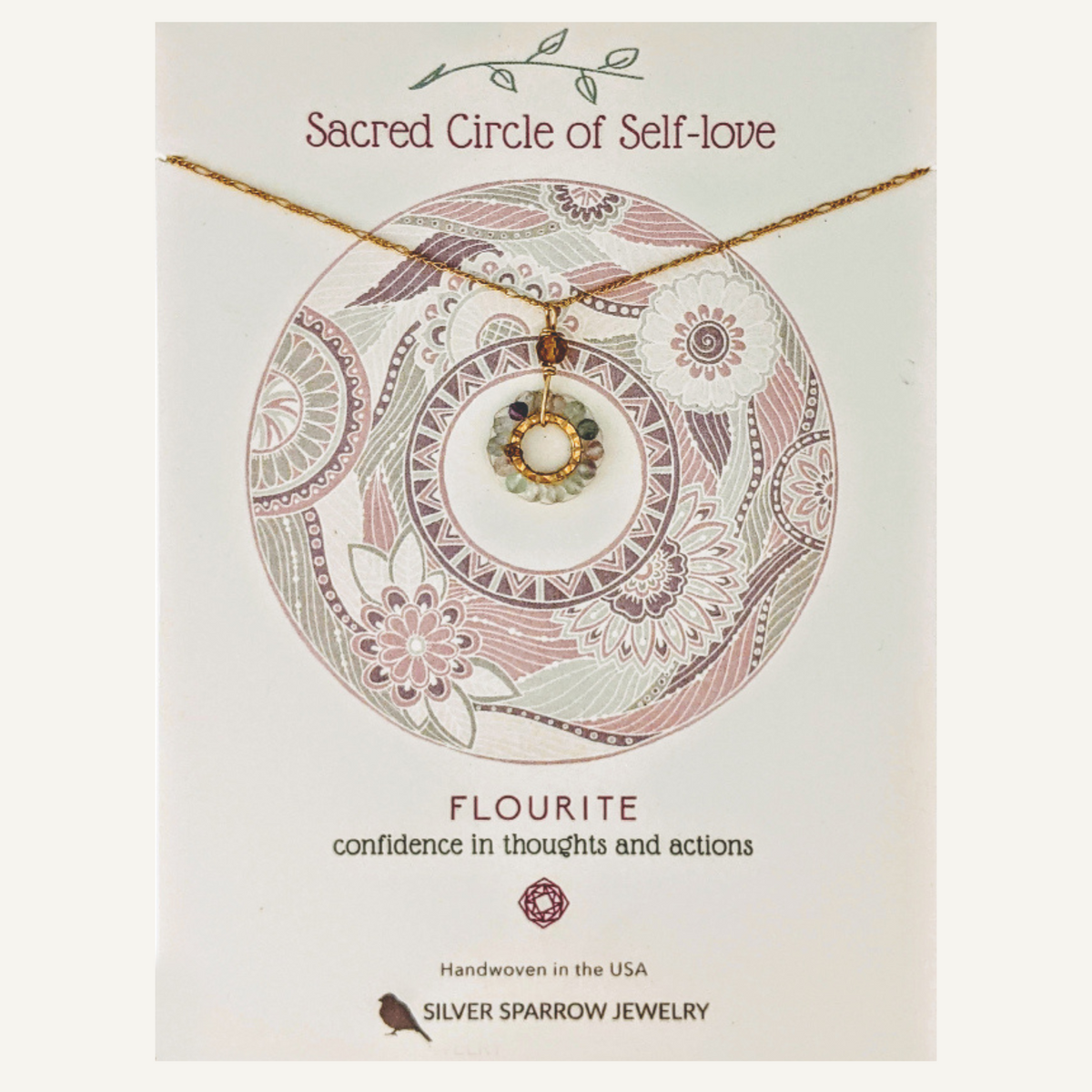 Gold Necklace-Sacred circle of self-love