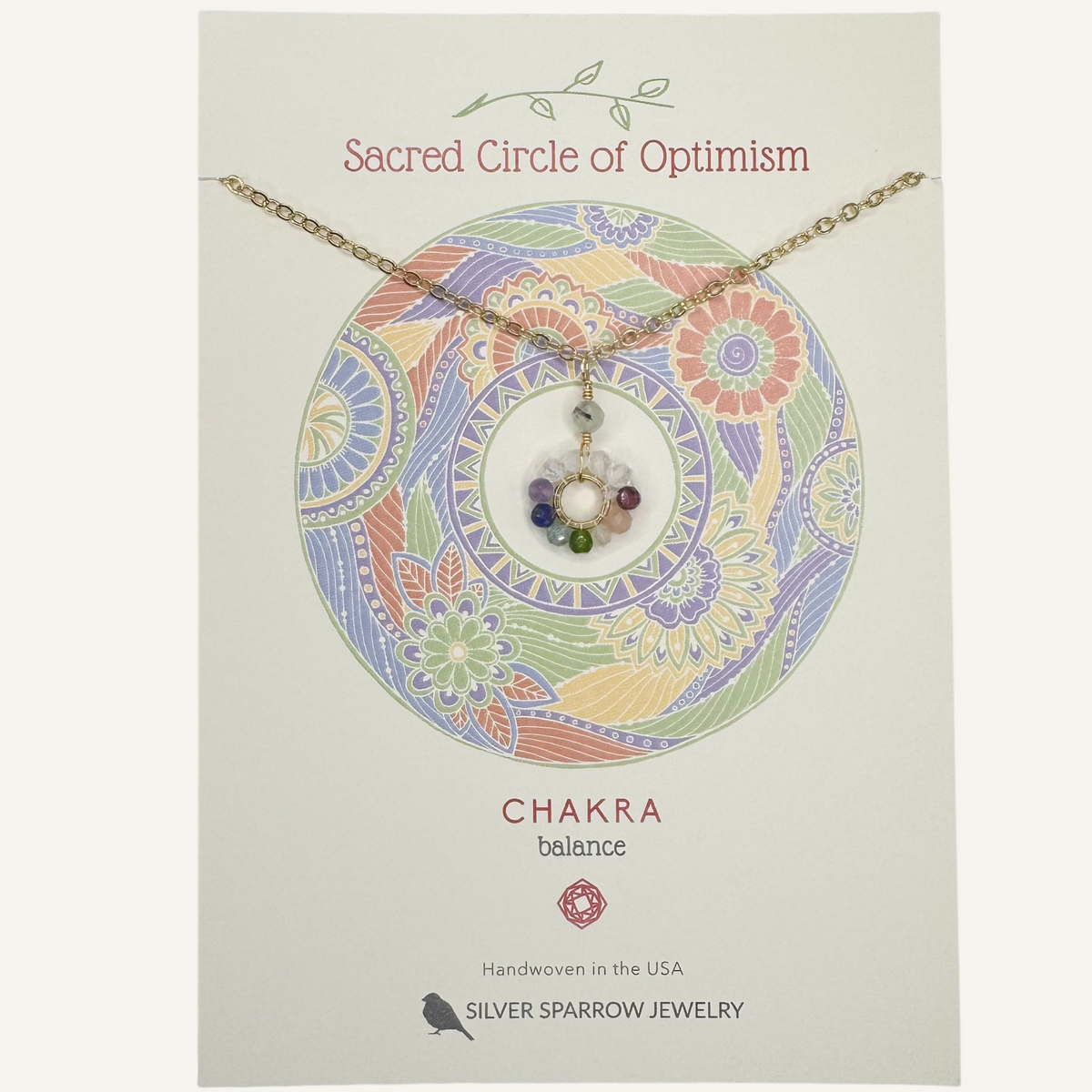 Gold Necklace-Sacred circle of Optimism