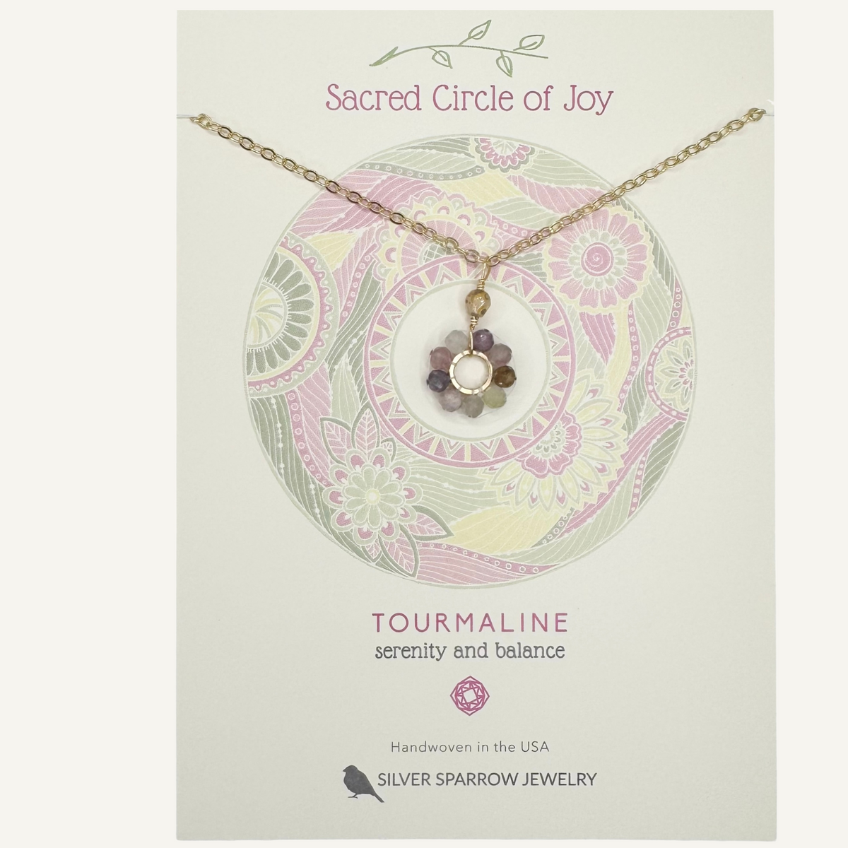 Gold Necklace-Sacred circle of joy