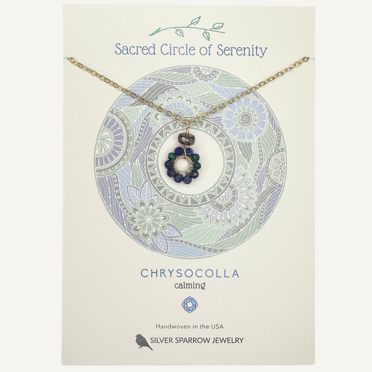 Gold Necklace-Sacred circle of Serenity