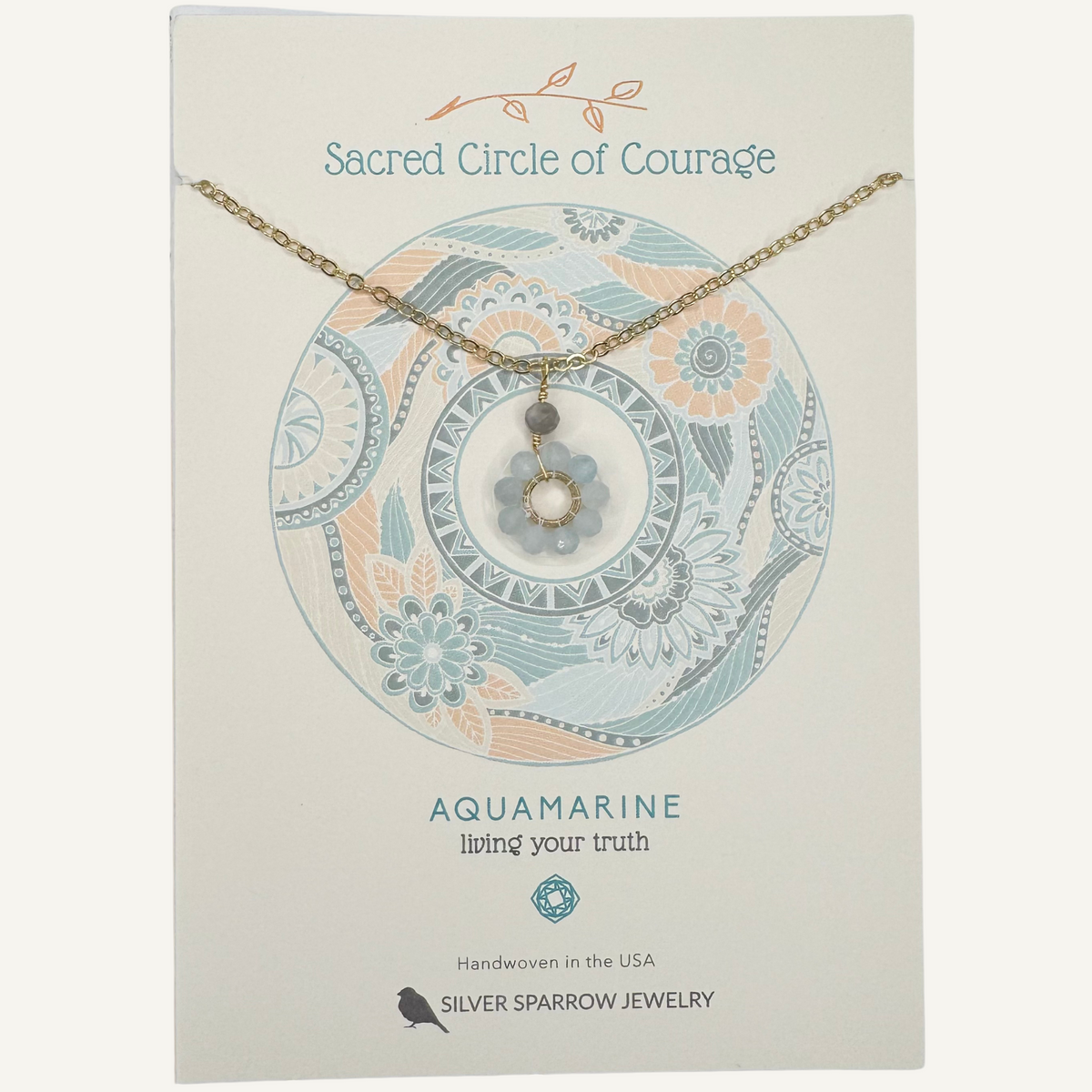 Gold Necklace- Sacred circle of courage