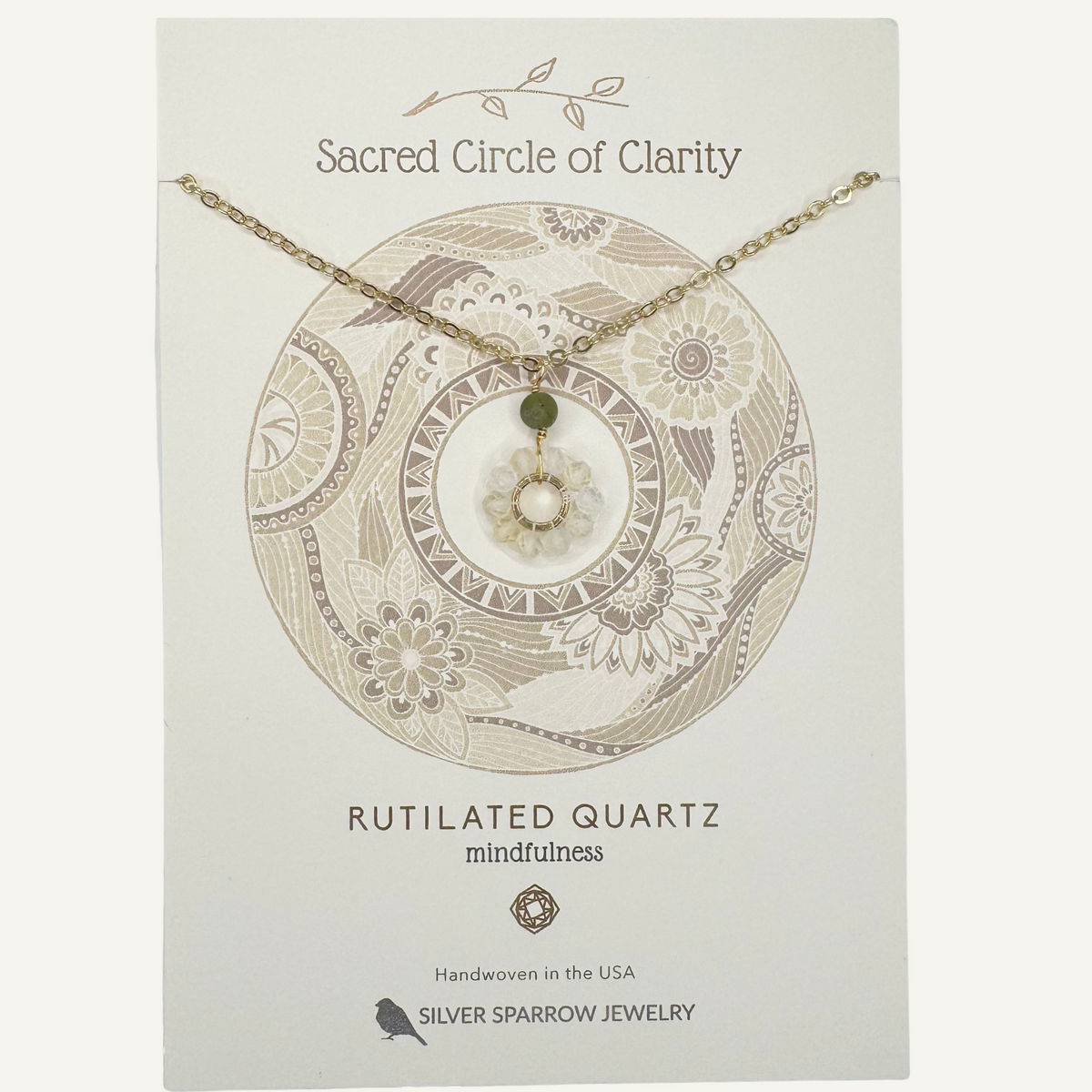 Gold Necklace-Sacred circle of clarity
