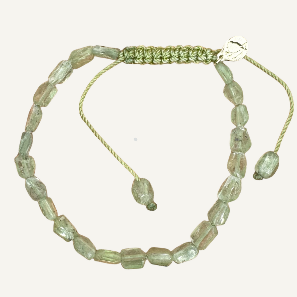 Green Kyanite nugget adjustable bracelet